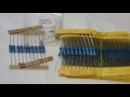 1W resistors size comparison to 1/4 (quarter) watt resistors for electronics by electronzap