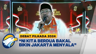 Pantun Si Doel di Akhir Debat Perdana Pilkada Jakarta 2024