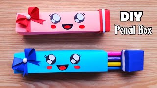 How to make a paper pencil box | Paper pencil box /Easy Origami Box Tutorial /Origami /School craft