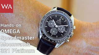 Profound Insight + Hands-On: OMEGA SPEEDMASTER Moonwatch Platinum on Leather Strap