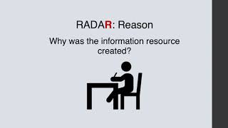 Evaluating Sources: RADAR Method