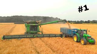 UK Harvest 2021 #1 | John Deere S690 Combine in Challenging Winter Barley