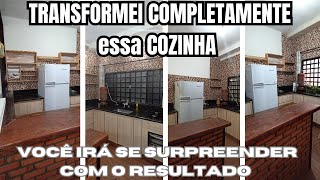 COMO TRANSFORMAR COMPLETAMENTE UMA COZINHA GASTANDO POUCO / COMPLETE KITCHEN MAKEOVER TIME LAPSE