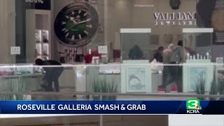 Video shows smash-and-grab thefts at Roseville Galleria jewelry store