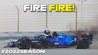 2022 Pre-Season Test - DAY 2 / SESSION 1 -- Nicholas Latifi On Fire
