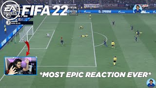 *Most Epic Reaction* 🤯 - Scoring 1st Ever Goal in FIFA 22 While Playing it for the First Time
