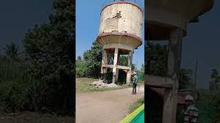 Old water tank demolish