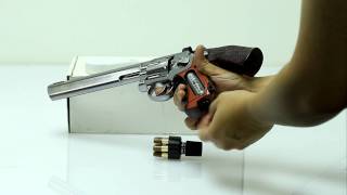 WG Full Metal Co2 Revolver 8 Inch Silver 703S