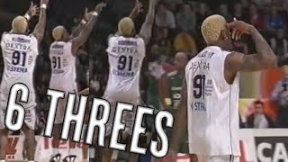 Dennis Rodman Hits 6 3-Pointers! \