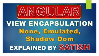 #angular Angular | View Encapsulation In Angular | Giving Scope To Component CSS Styles