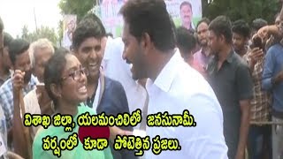 YS Jagan Praja Sankalpa Yatra Highlights Fans Craze Rain Falls Yelamanchili Crowd | Cinema Politics