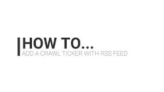 How to add crawl tickers with RSS feeds on moviejaySX CG