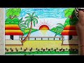 beautiful sunset scenery drawing easy step by step how to draw easy sunset scenery drawing art