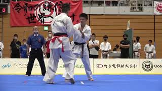 【新極真会】第7回全北陸空手道選手権大会　軽量級　準々決勝4　遠藤紘史　対　飯野駿　SHINKYOKUSHINKAI KARATE