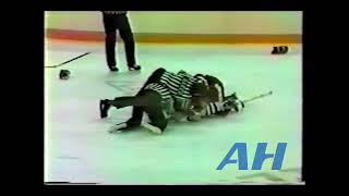 AHL Oct. 23, 1985 Dean Hoplins,NS v Adam Oates,ADI Nova Scotia Oilers Adirondack Red Wings