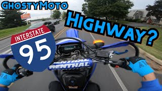 Yamaha WR250R on the HIGHWAY!