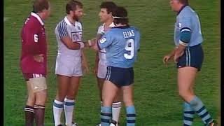 Steve Blocker Roach stands up to Wally Lewis -- State of Origin 1990 Game 2