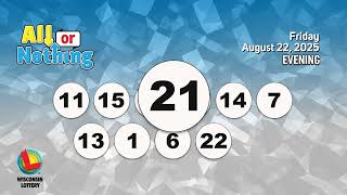 Wisconsin Lottery Evening Draw 08/22/2025