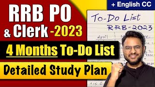 How to Clear RRB PO 2023 & RRB Clerk 2023 in 4 Months? RRB PO To-Do List | RRB PO Strategy 2023