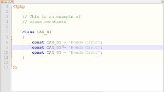 PHP OOP 322 Class Constants Part 1