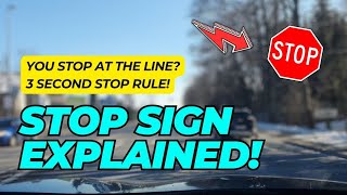 How to Stop at a Stop Sign in German Driving Test