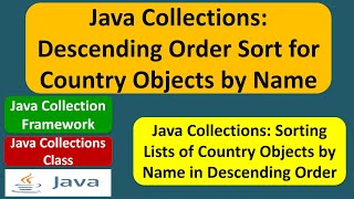 Java Collections: Descending Order Sort for Country Objects by Name