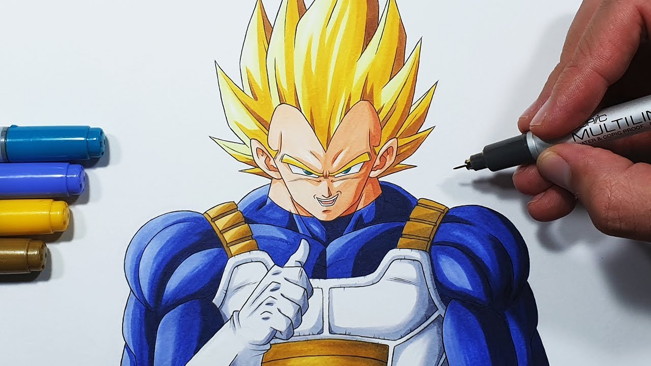 How To Draw Vegeta Tutorial Childvalley