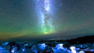 Night Sky Time Lapse Photography Milky Way on Iceland