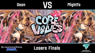 Goon (Player 1) vs Mightfo (Player 2) - GBVSR Losers Finals -  CORE VALUES VI