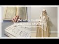 ౨ৎ day in the life of a muslimah highschool student | studying, tafsir, Qur’an, school