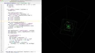 Nested Rotating Cubes with Scala and Processing