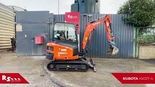 KUBOTA KX027-4 - 2.7T MINI EXCAVATOR - RS MACHINERY HIRE AND SALE