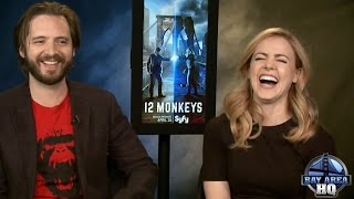 HILARIOUS | 12 MONKEYS | SEASON 2 | INTERVIEW | AMANDA SCHULL | AARON STANFORD | \