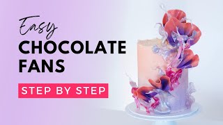 Easy Chocolate Ombre Fans CHEAT'S METHOD | Quick Chocolate Decorations