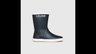 CELINE FLAT HALF BOOT LES BOTTES DE PONT CELINE IN NATURAL RUBBER 345787001C