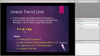 TMC 410 Enterprise Operations: Forecasting Trends 8-3