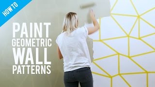 DIY painted geometric wall decor