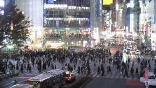 2009 11 26 渋谷スクランブル交差点　夜