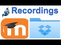 How to Embed a Dropbox Recording of a Jitsi Meeting on Moodle