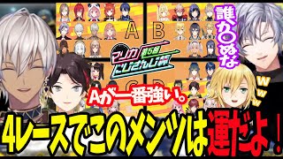 マリカ本選リーグの抽選会を見ながらそれぞれのグループについて語る4人【イブラヒム/不破湊/三枝明那/卯月コウ/葛葉/マリカにじさんじ杯/にじさんじ/切り抜き】