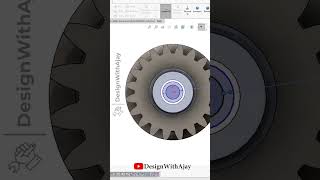 Helical Gear with Spline   #designwithajay #shorts   @DesignWithAjay