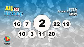 Wisconsin Lottery Midday Draw 10/27/2024
