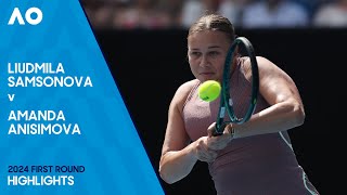 Liudmila Samsonova v Amanda Anisimova Highlights | Australian Open 2024 First Round