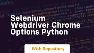 selenium webdriver chrome options python
