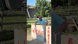 What makes a block foundation strong and how to install CMU block💪#block #mortar #foundation #learn