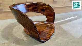 Turning Scrap Wood into a Stunning Retro Swivel Chair! - Scrapwood Challenge ep56