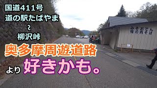 【道の駅たばやま~柳沢峠】国道411号青梅街道は走りやすいです。