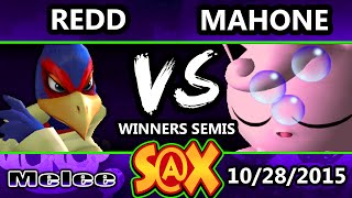 S@X 121 - VGBC | Redd (Falco) Vs. Mahone (Jigglypuff) SSBM Winners Semis - Smash Melee