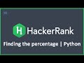 Finding the percentage | Hacker rank Solution in Python