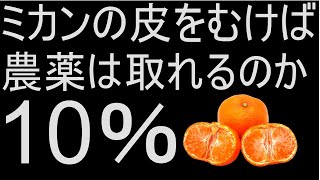 ミカンの皮をむくと農薬は減らせるのか